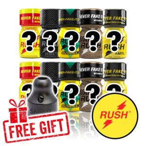 Rush Party Pack 10 x 10ml + Gratis XTRM SNFFR